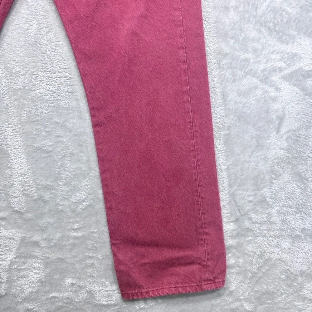 Levi's 501 Original Fit Mens 38x30 Pink Maroon Button Fly Straight Leg Jeans